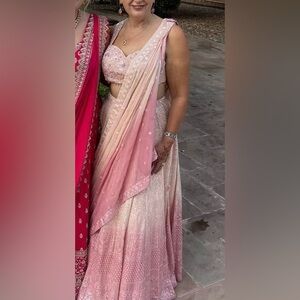 Gorgeous Pink and Cream Lehenga